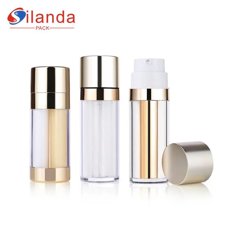 15ml 30ml Acrylic Double Tubes Airless Pump Bottle Face Cream Lotion Serum Packing Container