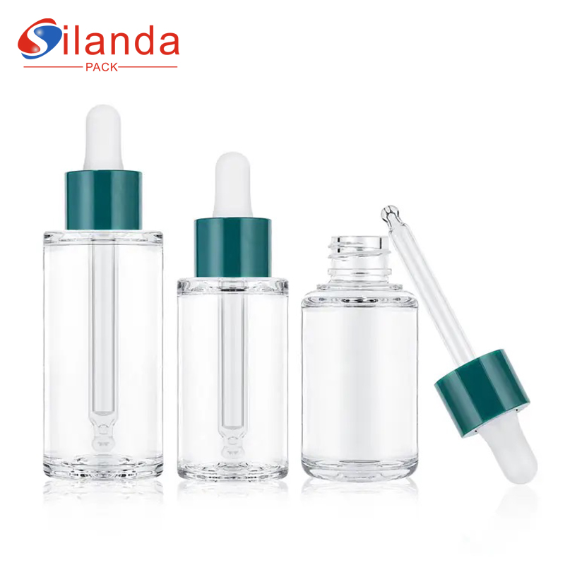 30ml 50ml Recycled Plastic Dropper Serum Bottle PETG Skincare Essence Packing Container 