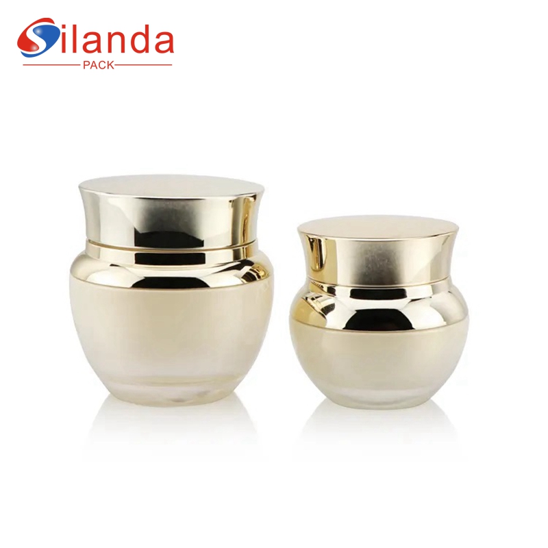 30g 50g Luxury UV Aluminum Glass Cream Jar Cosmetic Skincare Packing Bottles 