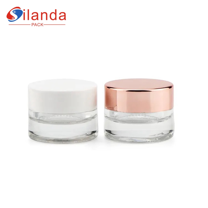 Small 10ml 15ml Thick Bottom Glass Cream Jar Cosmetic Skincare Packing Bottles for Eye Cream