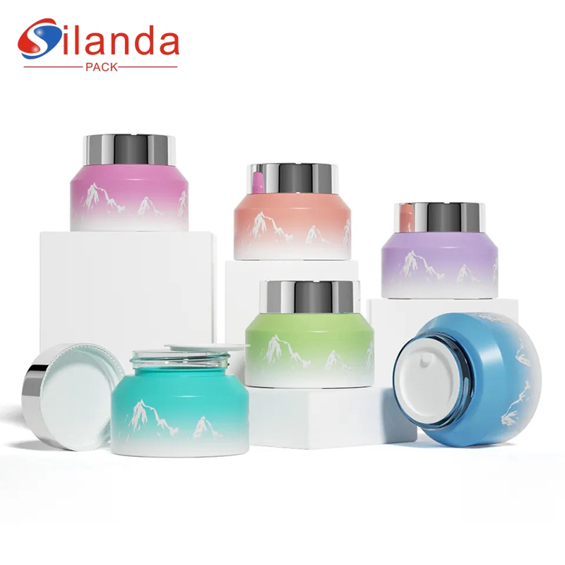 New 15g 30g 50g 100g Round Glass Cream Jar with Screw Lid Cosmetic Skincare Packing Bottles for Eye Face Mask Creams  