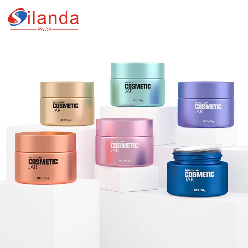 30g 50g Round Nonskid Electroplated Glass Cream Jar Cosmetic Skincare Lotion Packing Bottles