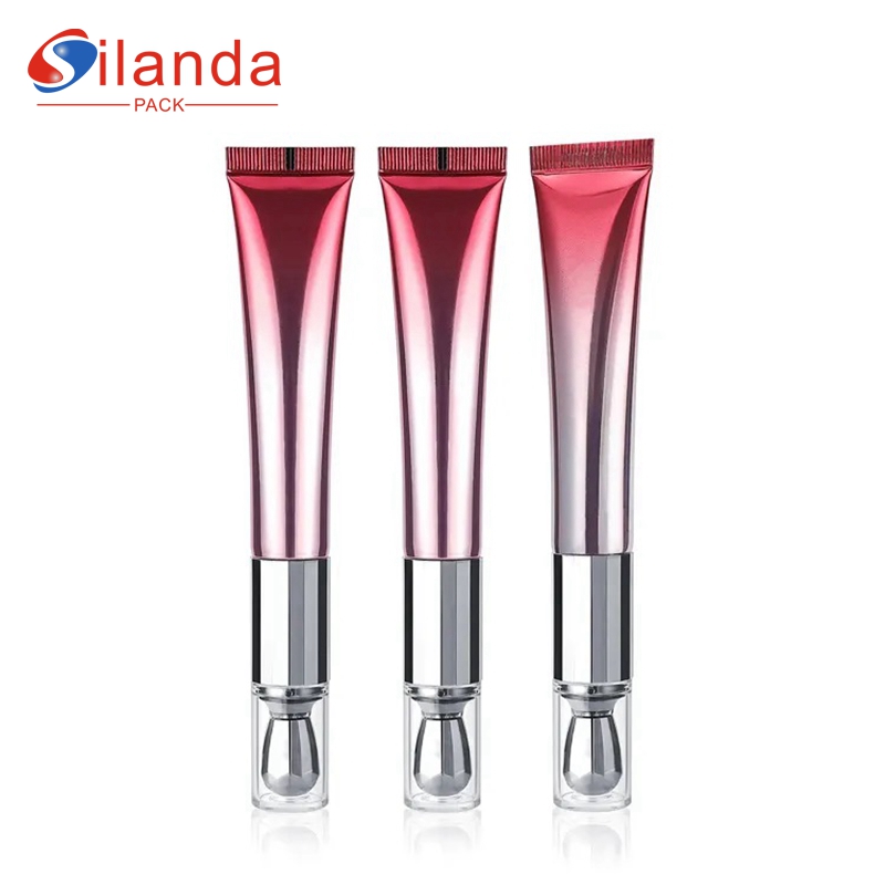 High End Soft Cosmetic Eye Cream Tube with Massage Vibration Plastic Tubes Skincare Squeeze Packaging Container  
