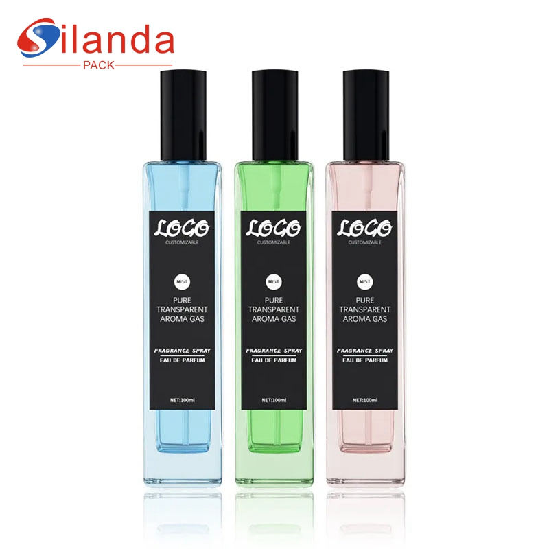 Luxury 30ml 50ml 100ml Square Glass Perfume Bottle Refillable Pump Spray Perfumery Container Fragrance Bottles 