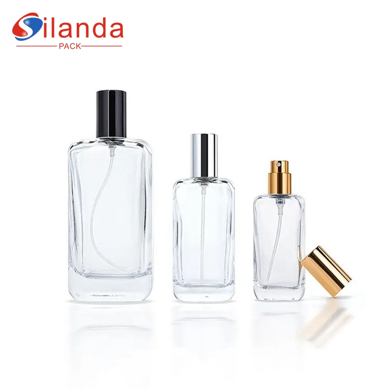Custom 30ml 50ml 100ml Clear Glass Perfume Bottle Fine Mist Spray Refillable Perfumery Container Fragrance Bottles 