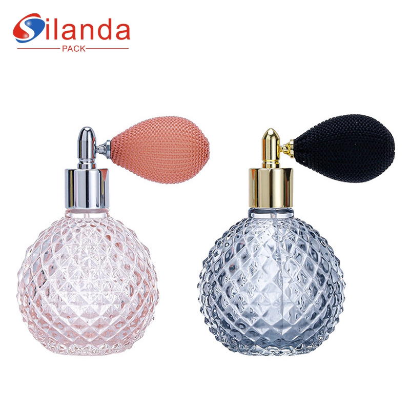 Retro 100ml Airbag Glass Perfume Bottle Thick Bottom Travel Portable Fine Mist Elegant Perfumery Container Fragrance Bottles 