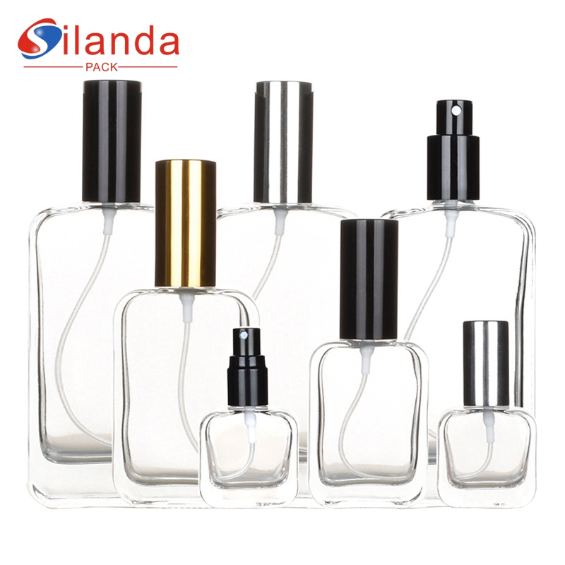 Travel Portable 10ml 30ml 50ml 100ml Clear Glass Perfume Bottle Thick Bottom Pump Spray Recycled Perfumery Container Fragrance Bottles