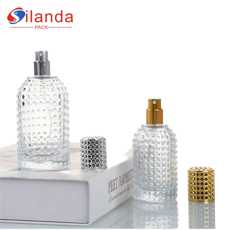 Premium 50ml 100ml Clear Cylinder Glass Perfume Bottle Bumping Thick Bottom Fine Mist Spray Refillable Perfumery Container Fragrance Bottles