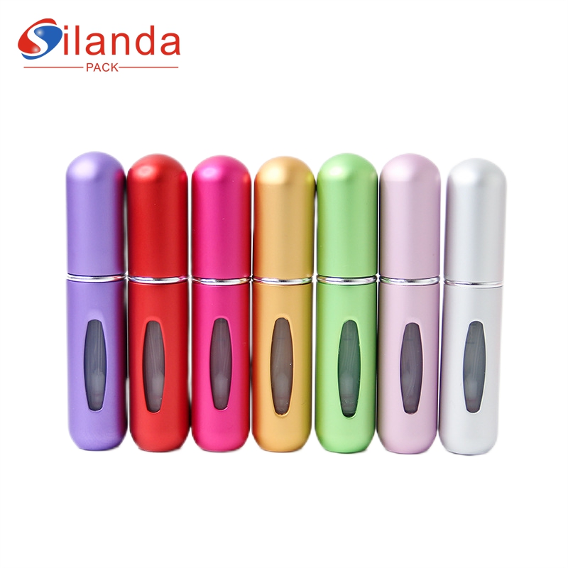 New Mini 5ml 6ml 8ml Aluminum Glass Perfume Bottle Travel Portable Pump Spray Refillable Perfumery Container Fragrance Bottles  