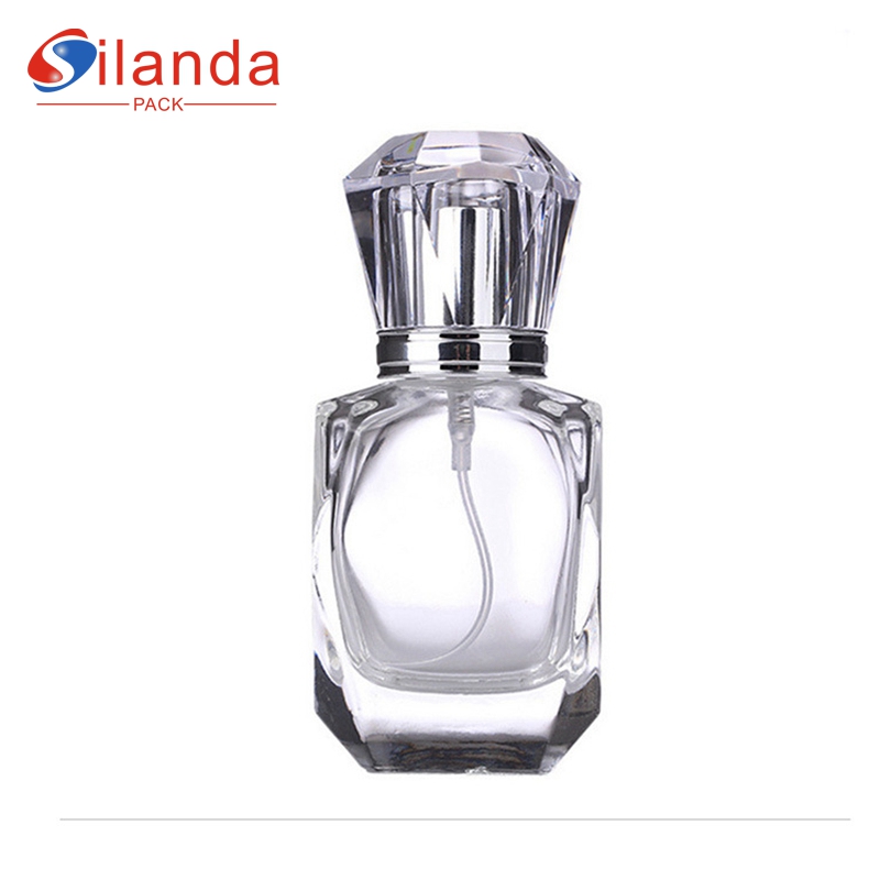 Exquisite 30ml Clear Glass Perfume Bottle Travel Portable Pump Spray Thick Bottom Luxury Perfumery Container Fragrance Bottles 