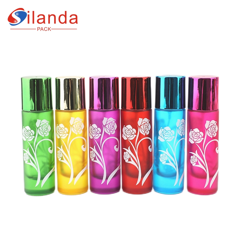 Colorful 30ml Cylinder Glass Perfume Bottle Elegant Travel Portable Pump Spray Thick Bottom Perfumery Container Fragrance Bottles 