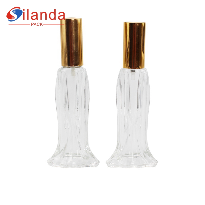 Travel Portable 20ml Clear Fish Shaped Screw Glass Perfume Bottle Fine Mist Pump Spray Elegant Perfumery Container Fragrance Bottles 