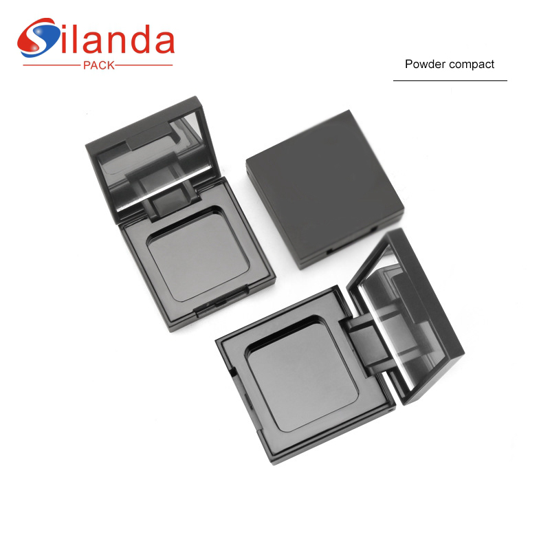 Black Mini Small Square Single Color Eye Shadow Case 3g Cosmetics Press Powder Compact Makeup Contour Box