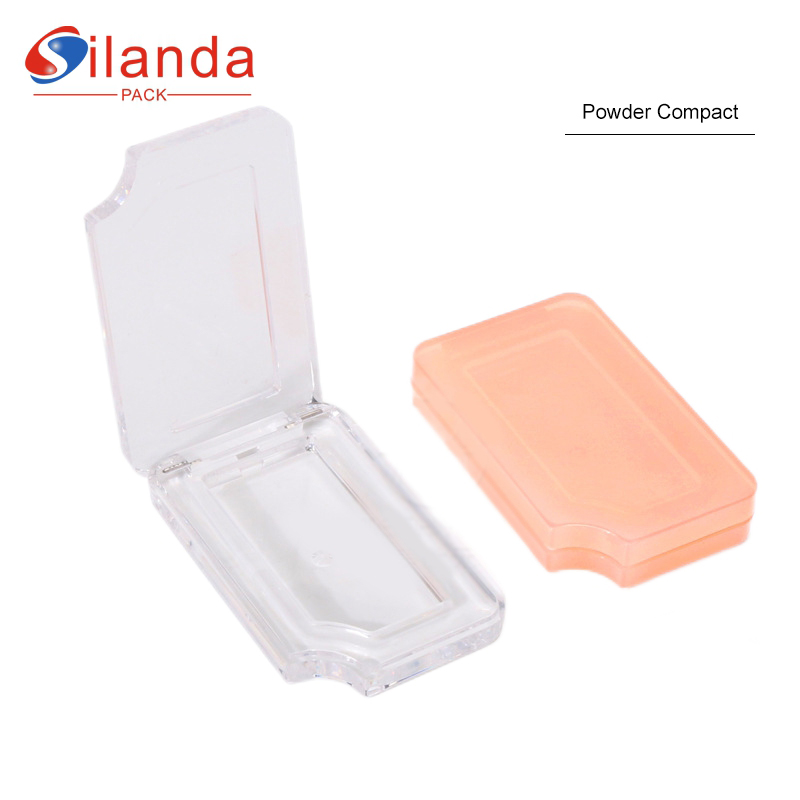 Orange Rectangular Notched Monochromatic Eyebrow Powder Compact Case Empty 3g Makeup Blush Eye Shadow Palette