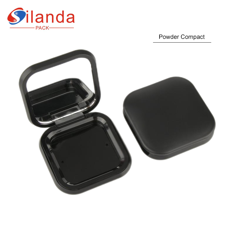 Black Square Makeup Monochromatic Eye Shadow Blush Box Empty 5g Cosmetics Pressed Foundation Concealer Powder Compact Case