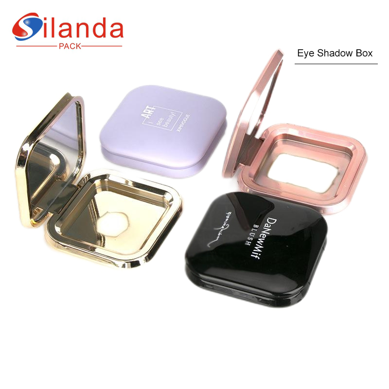 Pink Square Magnetic Cosmetics Eye Shadow Box Empty Makeup Highlight Concealer Powder Compact Case