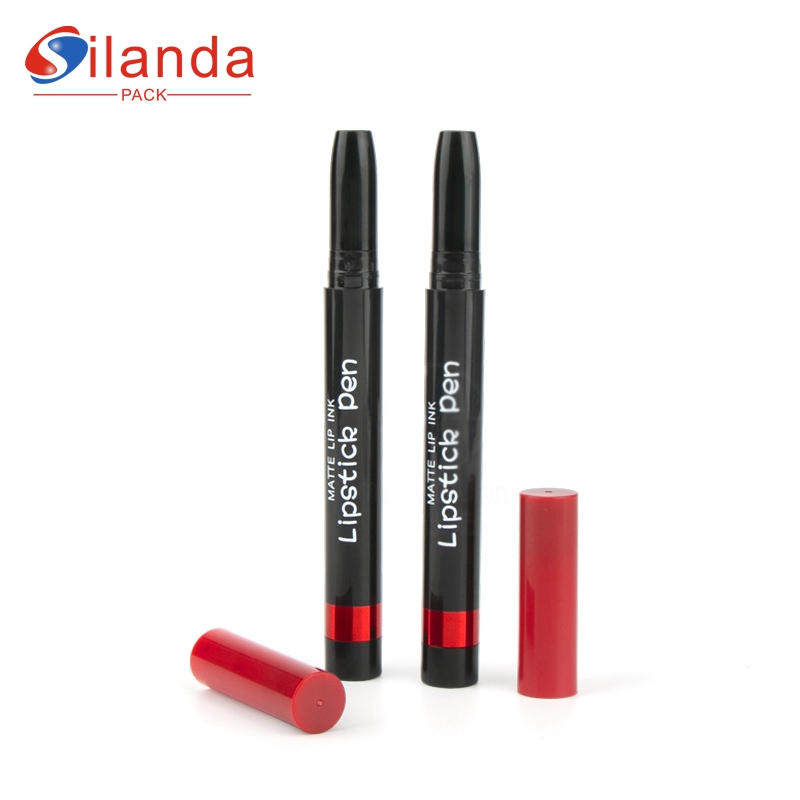 2.2g Slender Round Makeup Flat Mouth Lipstick Tubes Empty Plastic Portable Cosmetic Lip Stick Pen