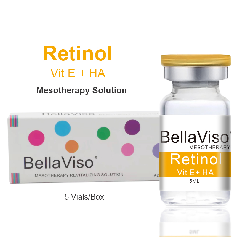 BellaViso Facial Care Meso Serum Retinol Vit E Hyaluronic Acid Wrinkle Removal Skin Lifting Moisturizing Mesotherapy Solution