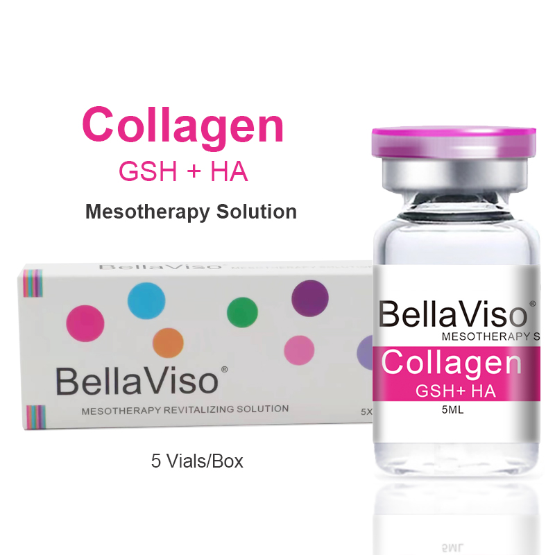 BellaViso Facial Meso Serum Collagen (GSH+HA) Glutathione Hyaluronic Acid Skin Rejuvenation Anti-aging Mesotherapy Solution